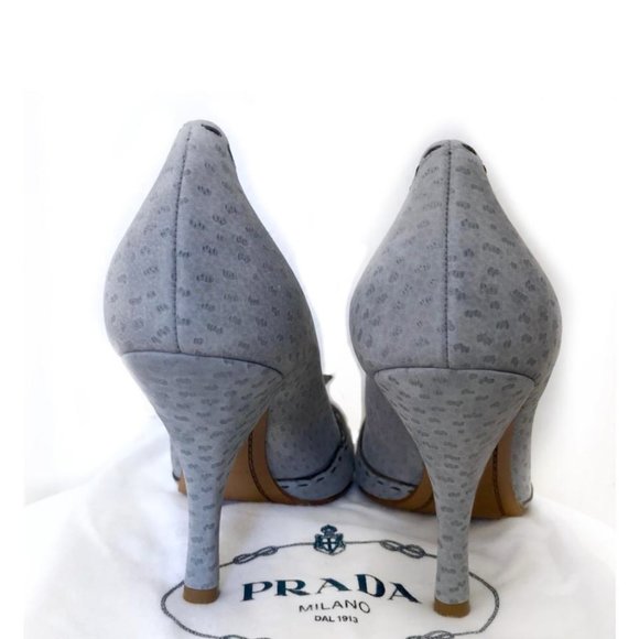Sold New PRADA blue nubuck heel - Picture 4 of 7
